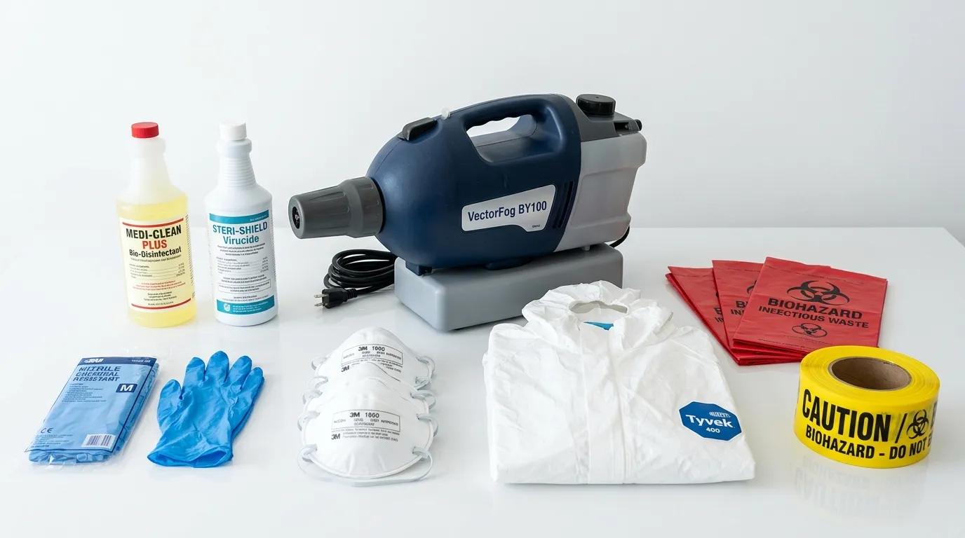 Professional biohazard remediation crew working in Spring Grove