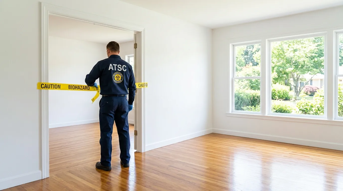 Certified biohazard cleanup crew performing Trauma Scene Cleanup in Spring Grove